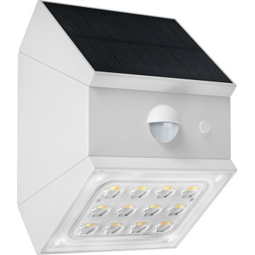 LED Nástěnné solární svítidlo se senzorem LED/2,5W/3,7V 3000/4000/6000K IP65 1200 mAh bílá