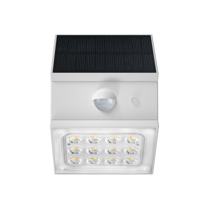 LED Nástěnné solární svítidlo se senzorem LED/2,5W/3,7V 3000/4000/6000K IP65 1200 mAh bílá