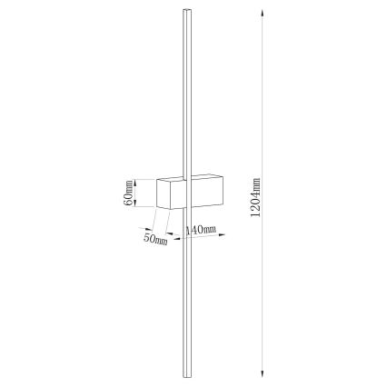 LED Nástěnné svítidlo AISHA LED/20W/230V 4000K 120 cm zlatá