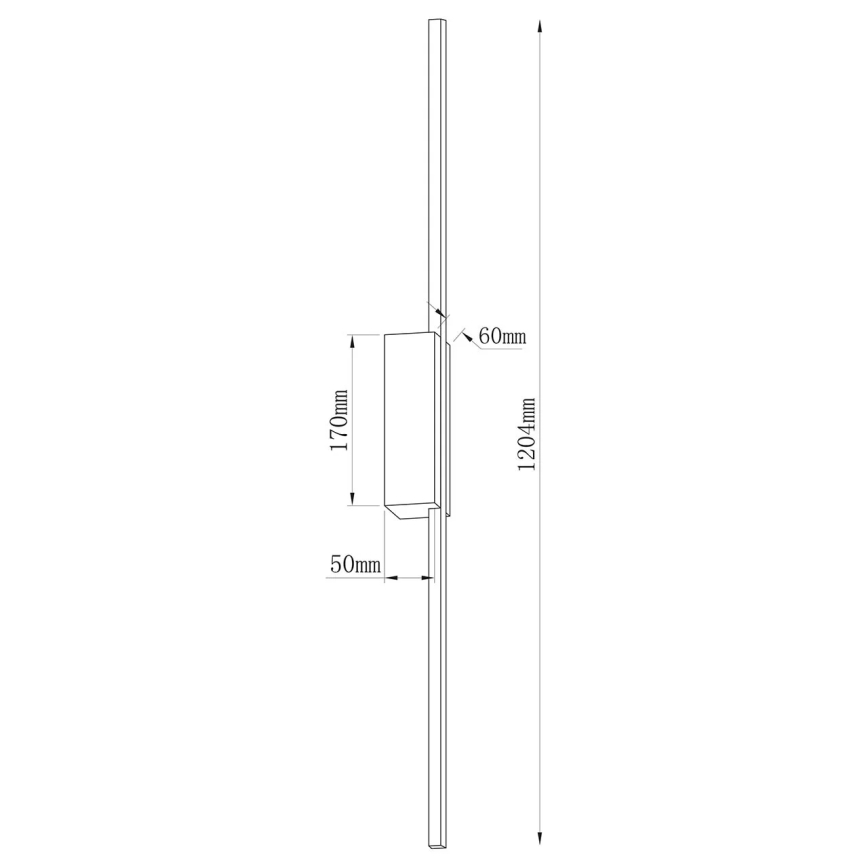 LED Nástěnné svítidlo AISHA LED/20W/230V 4000K 120 cm zlatá