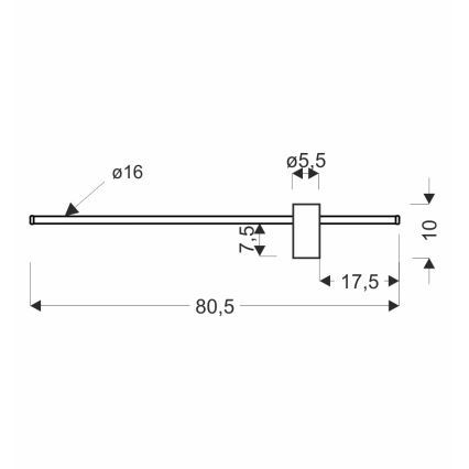 LED Nástěnné svítidlo ARIAN LED/13W/230V 3000K černá