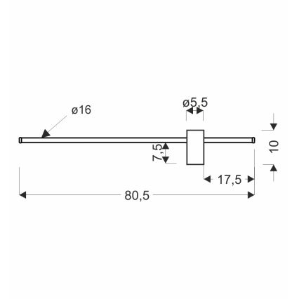 LED Nástěnné svítidlo ARIAN LED/13W/230V 4000K černá