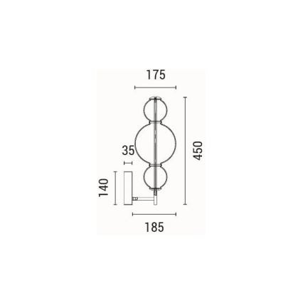 LED Nástěnné svítidlo BLOSSOM LED/12,6W/230V 3000K