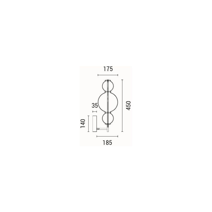 LED Nástěnné svítidlo BLOSSOM LED/12,6W/230V 3000K