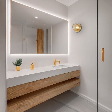 LED Nástěnné svítidlo BOLLA LED/3W/230V zlatá/kouřová béžová