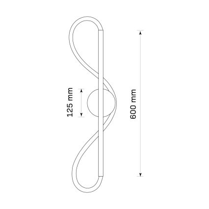 LED Nástěnné svítidlo EMMA LED/19W/230V zlatá