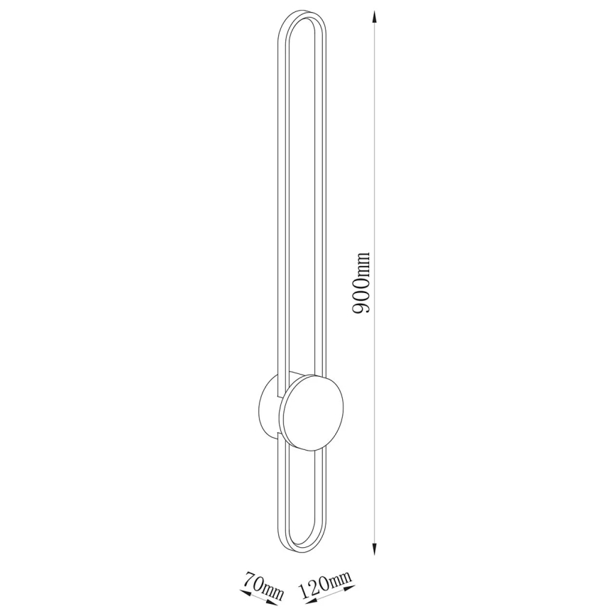 LED Nástěnné svítidlo FLORENTYNA LED/24W/230V 4000K černá/béžová