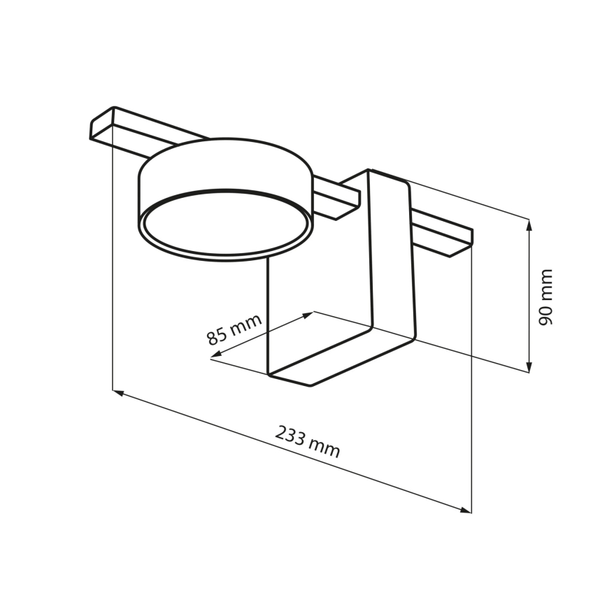 LED Nástěnné svítidlo JOY 1xGX53/6W/230V černá