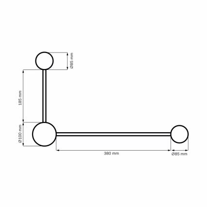 LED Nástěnné svítidlo JOY 2xGX53/6W/230V černá