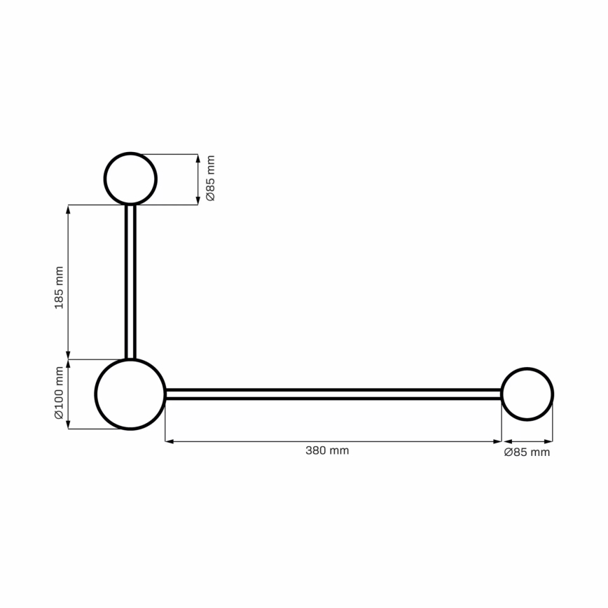 LED Nástěnné svítidlo JOY 2xGX53/6W/230V černá