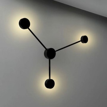 LED Nástěnné svítidlo JOY 3xGX53/6W/230V černá