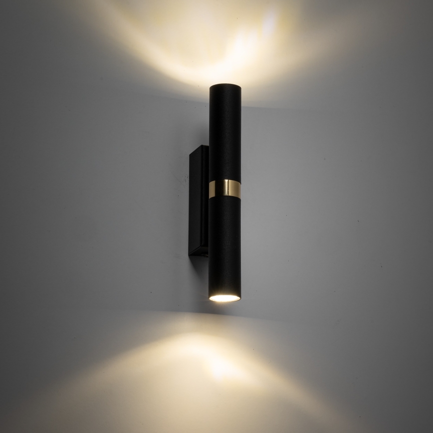 LED Nástěnné svítidlo LAGOS 2xG9/3W/230V 4000K černá/zlatá