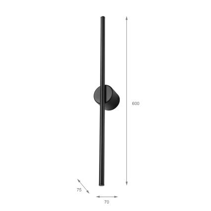 LED Nástěnné svítidlo LANA LED/7W/230V 4000K černá