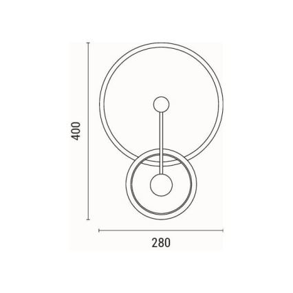 LED Nástěnné svítidlo LED/15W/230V 3000K