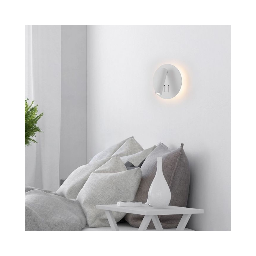 LED Nástěnné svítidlo LED/3W/230V + LED/6W/230V 3000K bílá