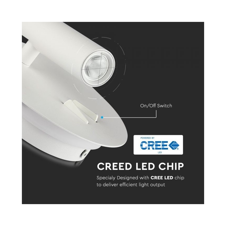 LED Nástěnné svítidlo LED/3W/230V + LED/6W/230V 3000K bílá