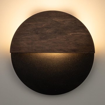 LED Nástěnné svítidlo LUNA LED/7W/230V pr. 26 cm černá/hnědá