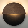 LED Nástěnné svítidlo LUNA LED/7W/230V pr. 36 cm černá/hnědá