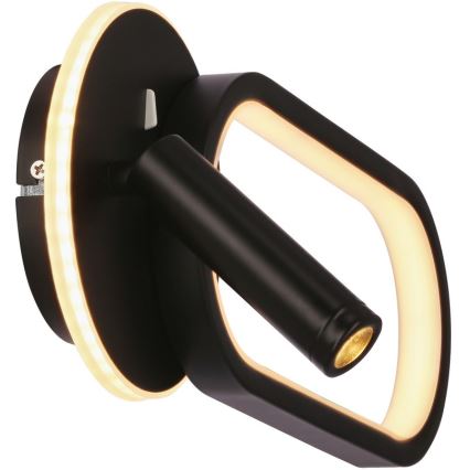 LED Nástěnné svítidlo MONET LED/13W/230V + LED/2W 3000/4000/6000K černá