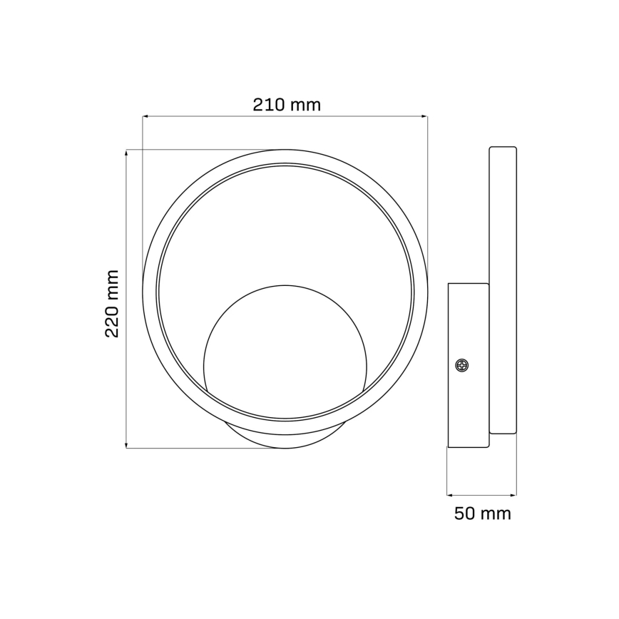 LED Nástěnné svítidlo ROMAN LED/11,5W/230V 4000K černá