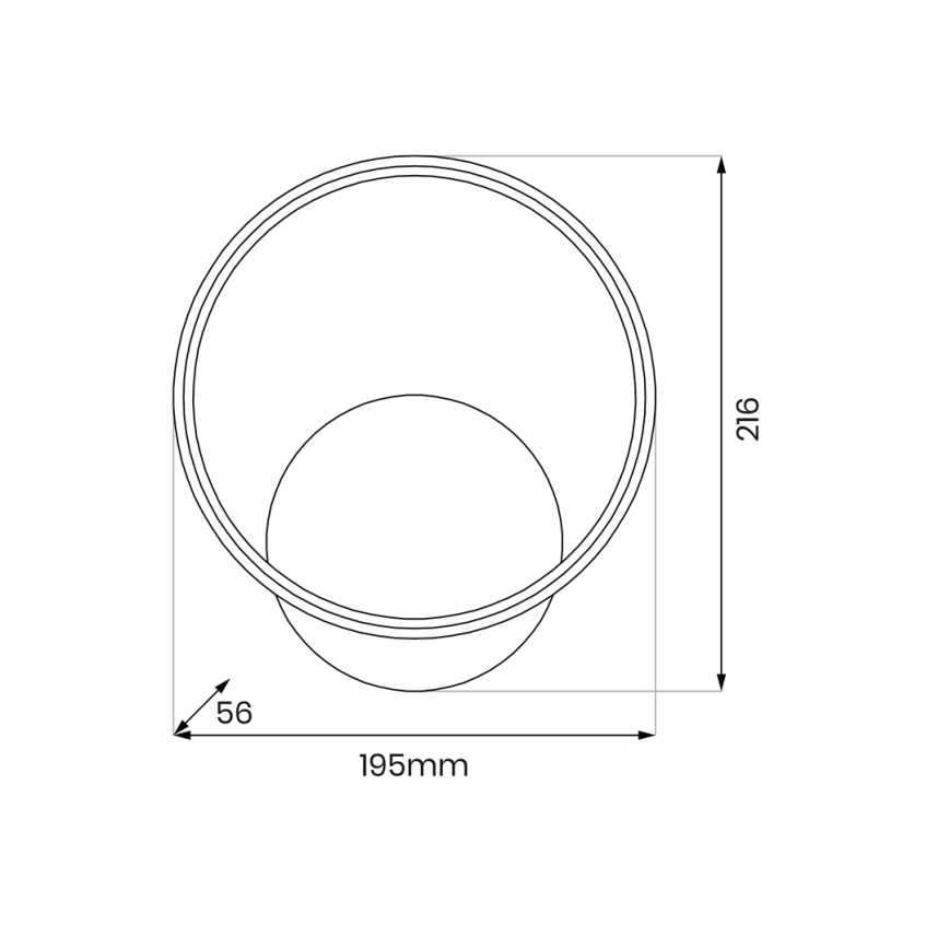 LED Nástěnné svítidlo ROTONDA LED/7W/230V zlatá