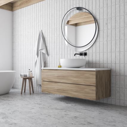 LED Nástěnné svítidlo SATURNO LED/46W/230V pr. 80 cm IP44 černá