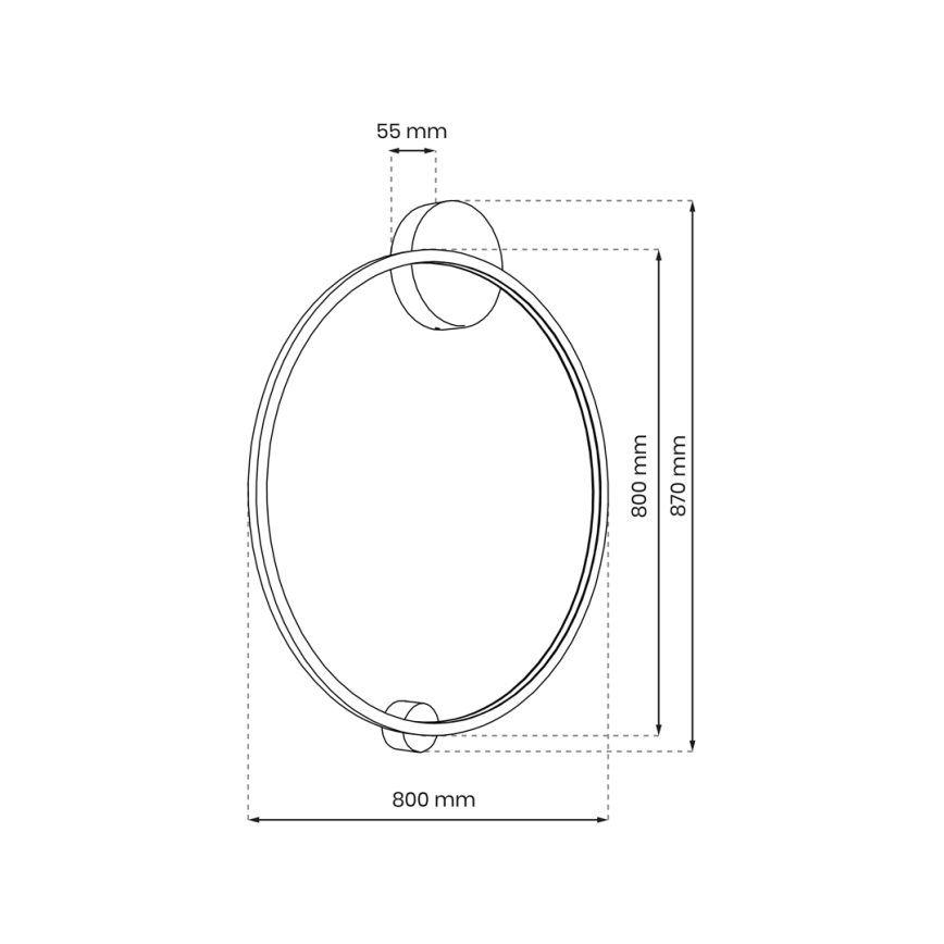 LED Nástěnné svítidlo SATURNO LED/46W/230V pr. 80 cm IP44 zlatá