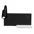 LED Nástěnné svítidlo SHELF LED/4W+LED/5W+LED/2W/230V černá
