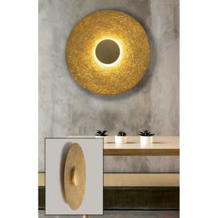 LED Nástěnné svítidlo SOLE LED/16W/230V pr. 65 cm zlatá