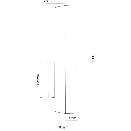 LED Nástěnné svítidlo TEO LED/3W/230V 3000K ořech