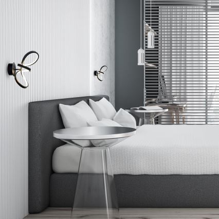 LED Nástěnné svítidlo TESORO LED/15W/230V černá