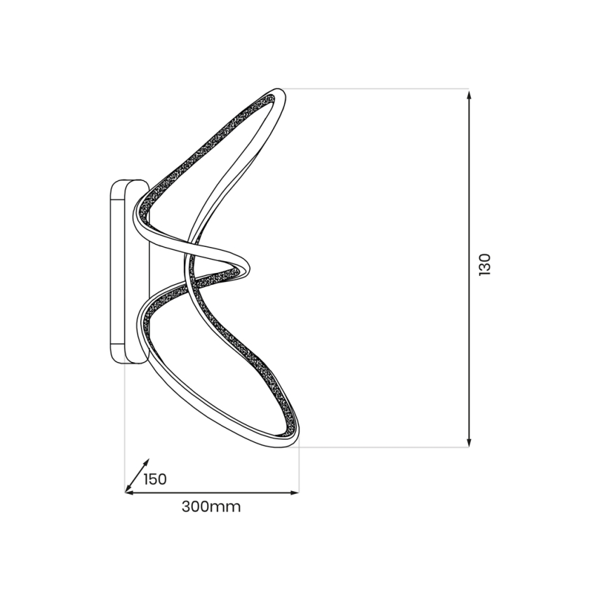 LED Nástěnné svítidlo TESORO LED/15W/230V černá