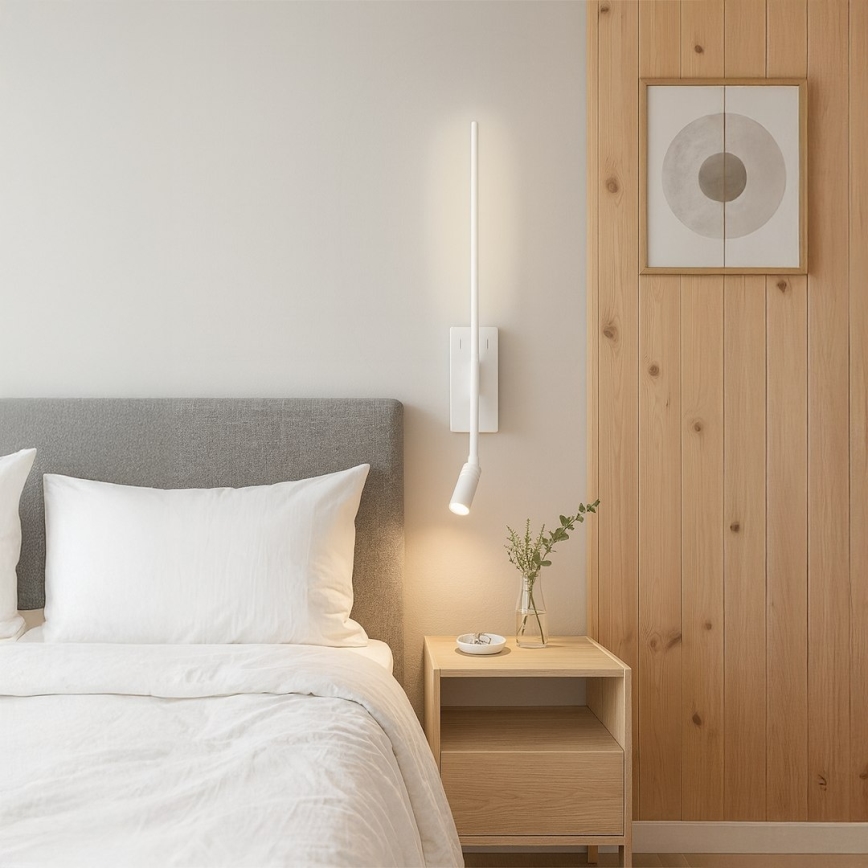 LED Nástěnné svítidlo TORCH LED/6W/230V + LED/3W bílá