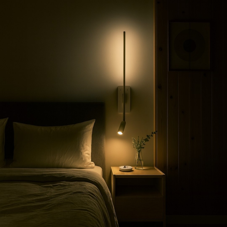 LED Nástěnné svítidlo TORCH LED/6W/230V + LED/3W bílá