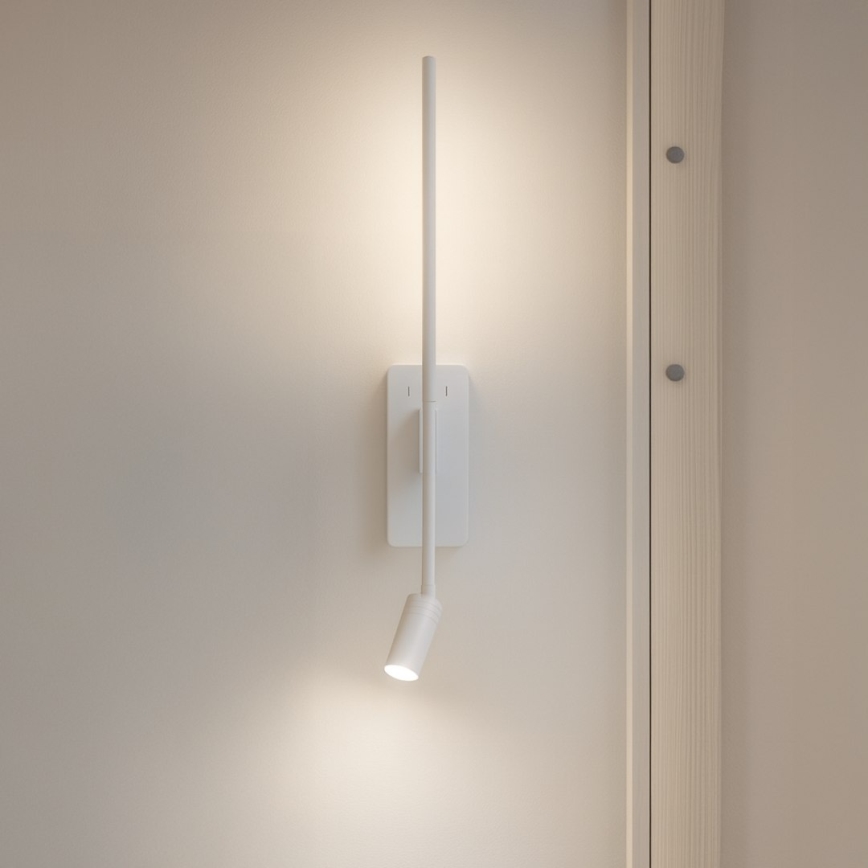 LED Nástěnné svítidlo TORCH LED/6W/230V + LED/3W bílá
