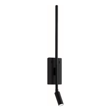 LED Nástěnné svítidlo TORCH LED/6W/230V + LED/3W černá