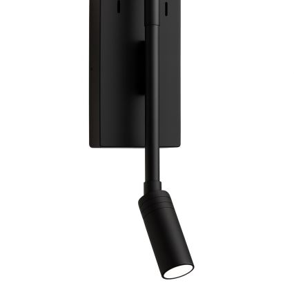 LED Nástěnné svítidlo TORCH LED/6W/230V + LED/3W černá