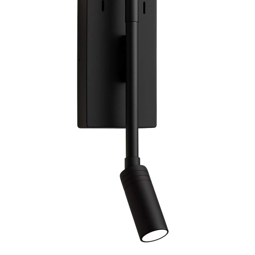LED Nástěnné svítidlo TORCH LED/6W/230V + LED/3W černá