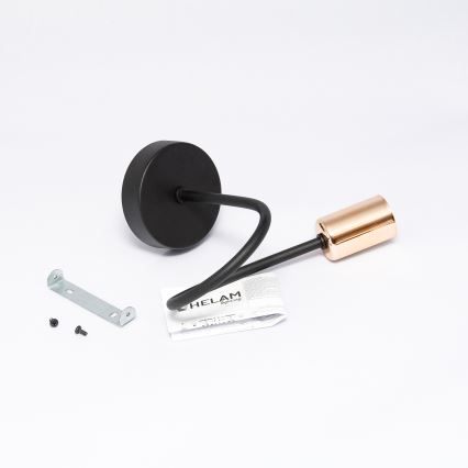 LED Nástěnné svítidlo TUBE 1xE27/15W/230V černá