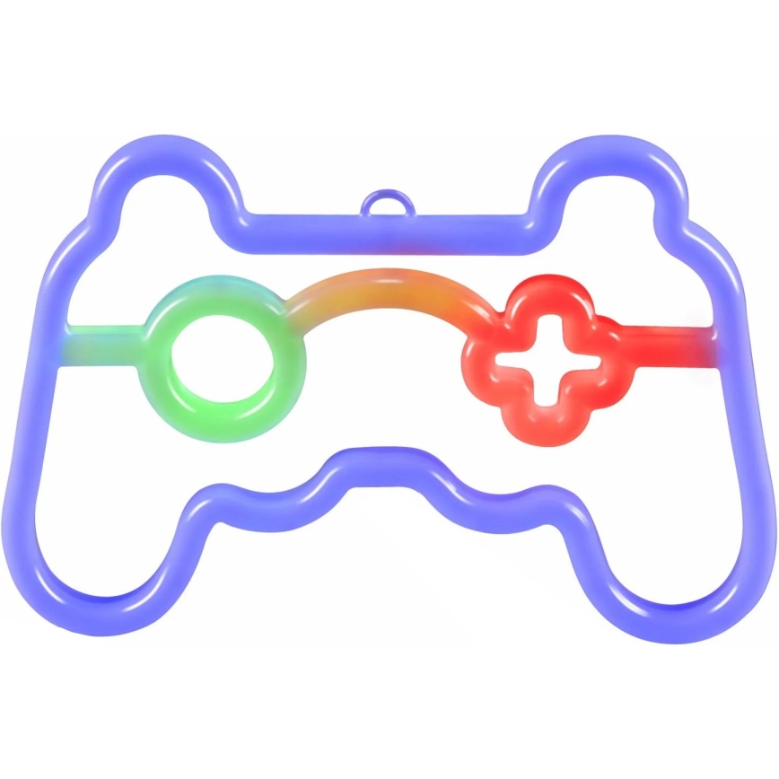 LED Neonová nástěnná dekorace GAME LED/3W/3xAA USB modrá