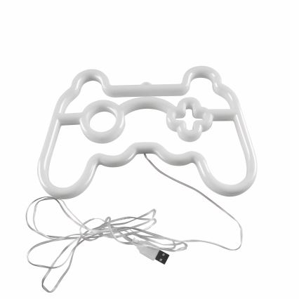 LED Neonová nástěnná dekorace GAME LED/3W/3xAA USB modrá