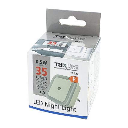 LED Noční světlo se senzorem LED/0,5W/230V bílá