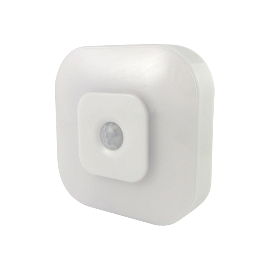 LED Noční světlo se senzorem LED/0,5W/4,5V 3xAAA bílá