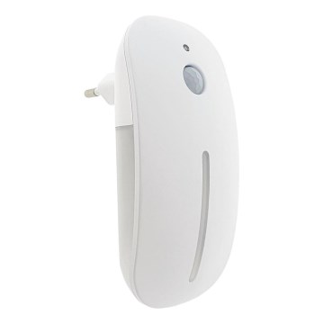 LED Noční světlo se senzorem LED/1W/230V bílá