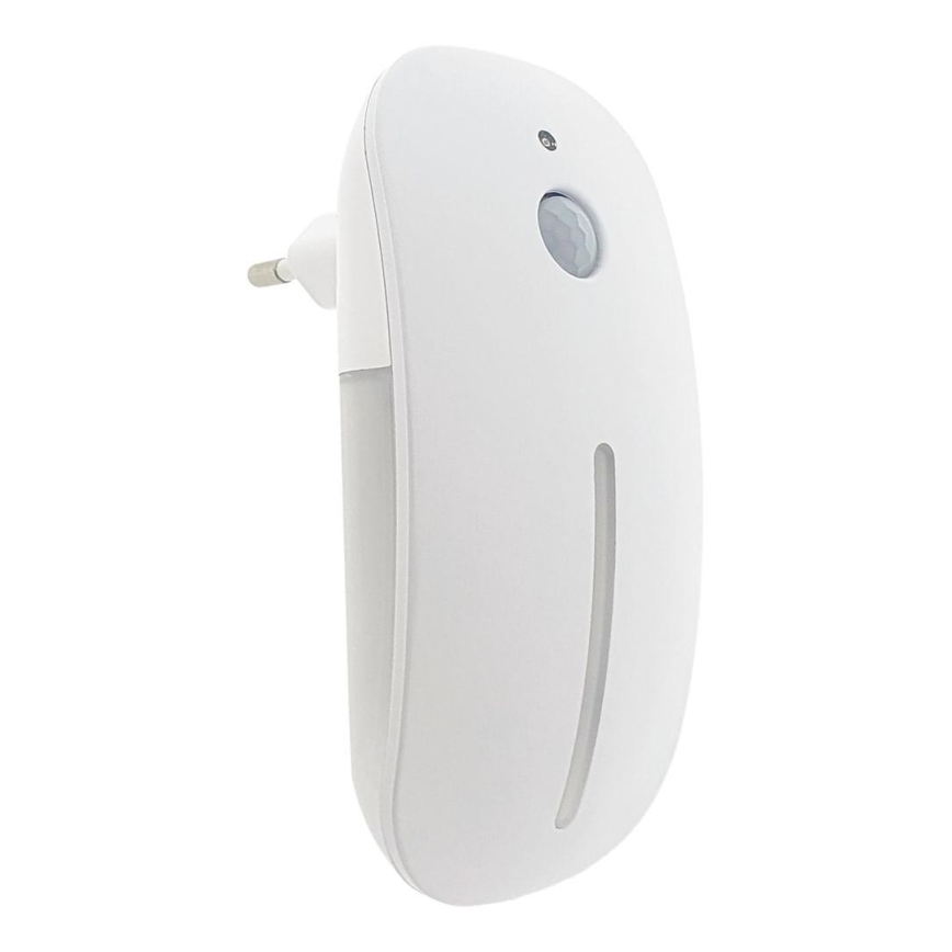 LED Noční světlo se senzorem LED/1W/230V bílá