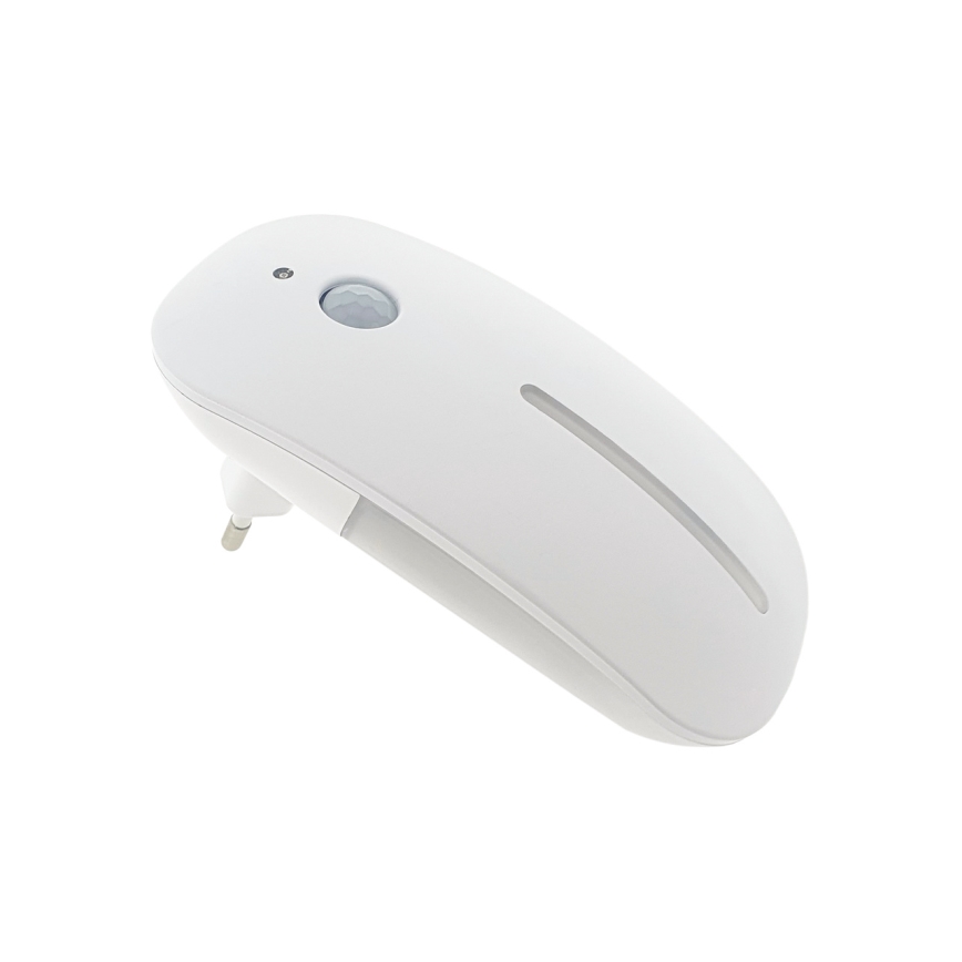 LED Noční světlo se senzorem LED/1W/230V bílá