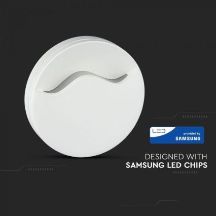 LED Noční světlo se senzorem SAMSUNG CHIP LED/0,5W/230V 60mm 4000K kulatý