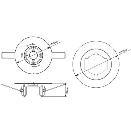 LED Nouzové podhledové svítidlo LED/2W/230V 6000K