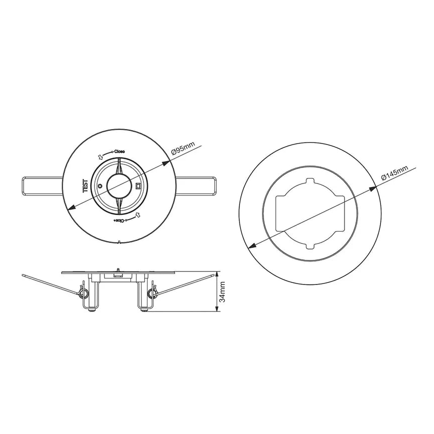 LED Nouzové podhledové svítidlo LED/2W/230V 6000K