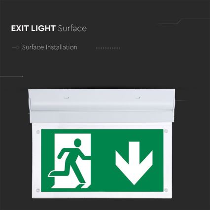 LED Nouzové svítidlo EMERGENCY EXIT SAMSUNG CHIP LED/2W/230V 6000K